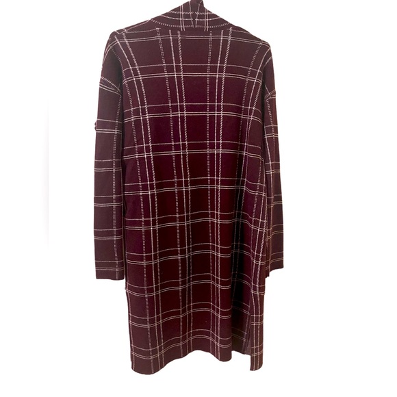 Plaid Long Cardigan - Picture 3 of 6